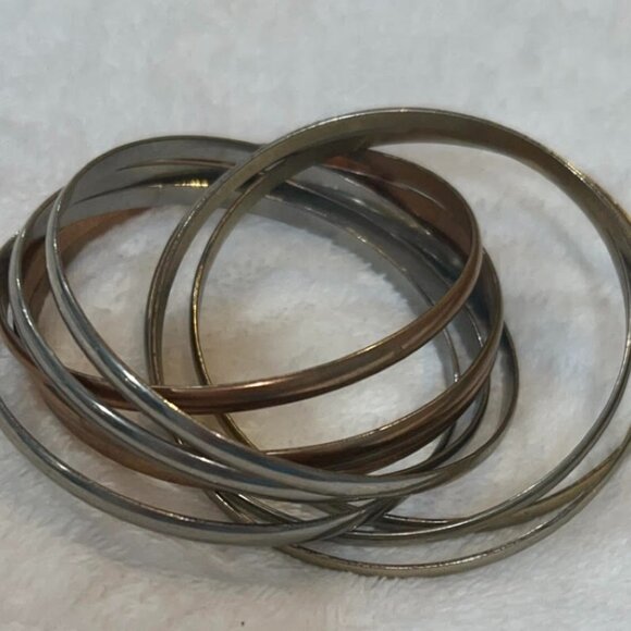 New Express Silver Gold and Bronze Bangles / Bracelets - Picture 3 of 3